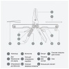 Мультитул HuoHou Mini Multi-Tools, 11 инструментов, чёрный